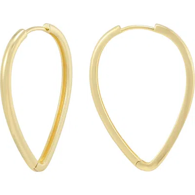 Adornia Pear Shaped Hoop Earrings In Gold