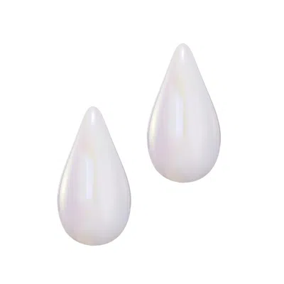 ADORNIA PEARL TEARDROP SCULPTURAL STUDS