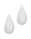 Adornia Faux Pearl Teardrop Stud Earrings In White