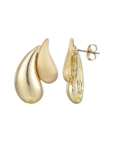 Adornia Plated 2-teardrop Stud Earrings In Gold