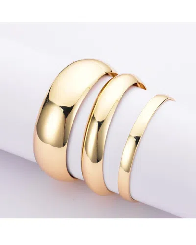 ADORNIA ADORNIA PLATED 3-BANGLE BRACELET SET