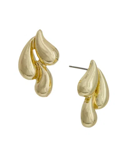 Adornia Plated 3-teardrop Stud Earrings In Gold