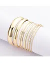 Adornia Plated 8-bangle Bracelet Set In Gold