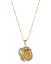 Adornia Plated Crystal Encrusted Flower Pendant Necklace In Gold
