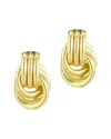 Adornia Gold Plated Doorknocker Stud Earrings In Gold