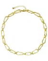 Adornia Plated Organic Link Necklace In Gold