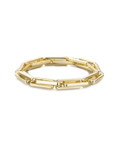 ADORNIA ADORNIA PLATED RECTANGLE PAPERCLIP CHAIN BRACELET