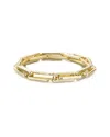 Adornia Plated Rectangle Paperclip Chain Bracelet In Gold