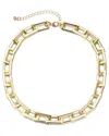 Adornia Plated Rectangle Paperclip Chain Necklace In Gold