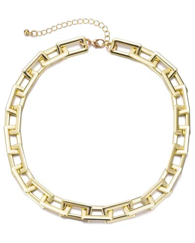 ADORNIA ADORNIA PLATED RECTANGLE PAPERCLIP CHAIN NECKLACE