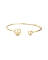 Adornia Plated Spheres Cuff Bracelet In Gold