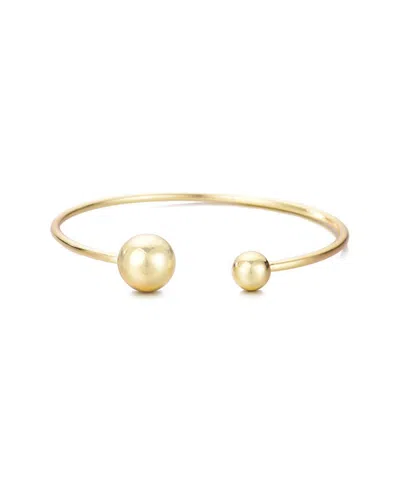 ADORNIA ADORNIA PLATED SPHERES CUFF BRACELET