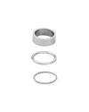 Adornia Plated Stainless Steel Tarnish-resistant 3-ring Ring Set In Metallic