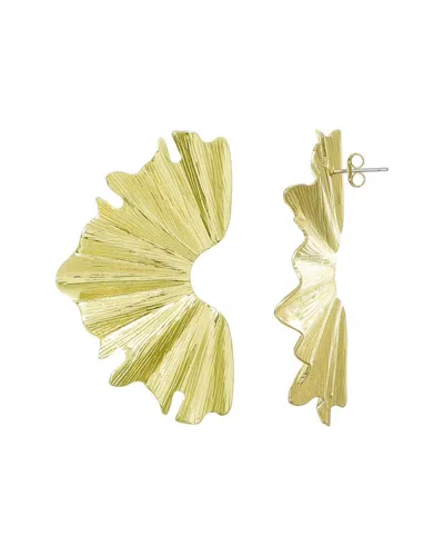 ADORNIA ADORNIA PLATED WAVE STATEMENT EARRINGS