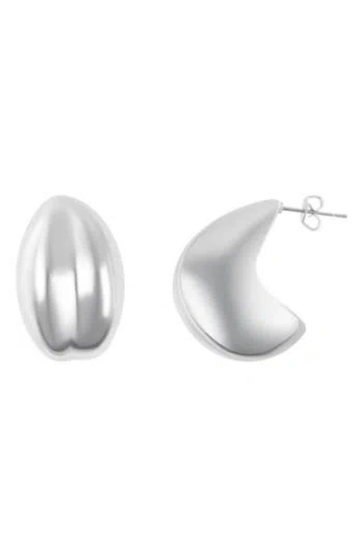 Adornia Puffy Hoop Earrings In Metallic