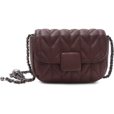 Adornia Quilted Faux Leather Shoulder Bag In Brown