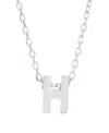 Adornia Rhodium Mini Initial Pendant Necklace