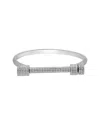 ADORNIA ADORNIA RHODIUM PLATED CUFF BRACELET