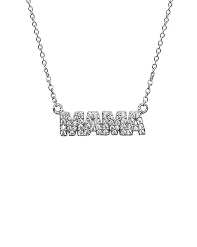 Adornia Rhodium Plated Mama Necklace