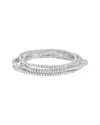 Adornia Silver-plated Multi Stretch Crystal Bracelet Set In Silver