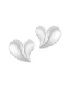 Adornia Tarnish Resistant Silver Plated Oversized Puffy Heart Earrings