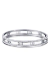 Adornia Roman Numeral Bangle Bracelet In Silver