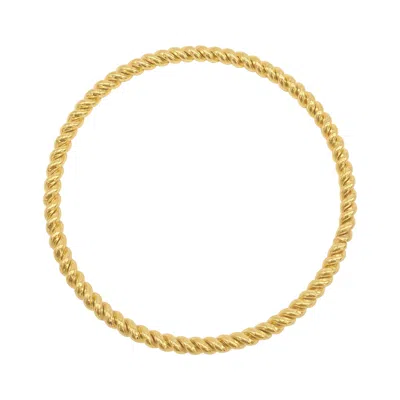 Adornia Rope Bangle Bracelet Gold