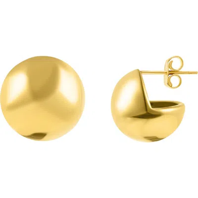 Adornia Round Stud Earrings In Gold
