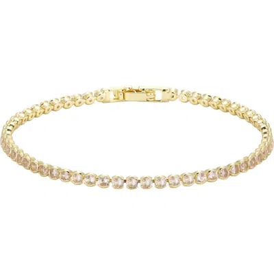Adornia Rounded Bezel Cubic Zirconia Tennis Bracelet In Gold