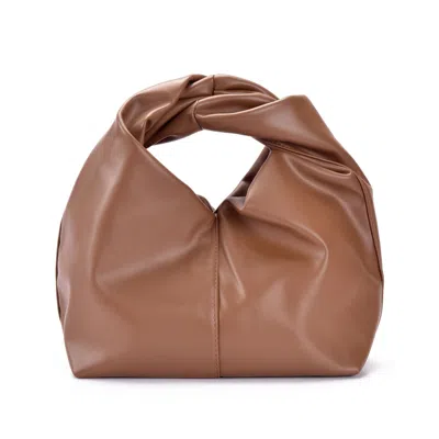 Adornia Rust Slouchy Twist Bag In Brown