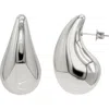 Adornia Sculptural Drop Earrings In Silver