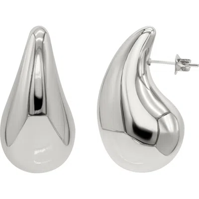 Adornia Sculptural Drop Earrings In White
