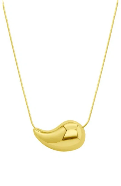 Adornia Sculptural Drop Pendant Necklace In Gold