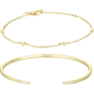Adornia Set Of 2 14k Gold Plate Bangles
