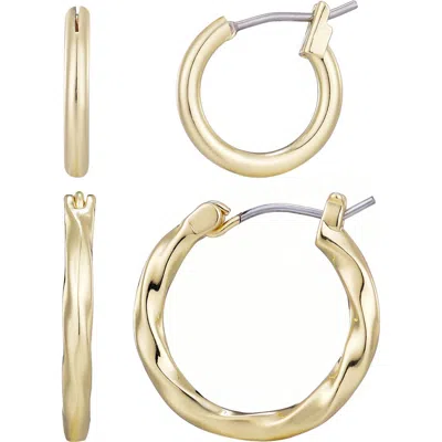 Adornia Set Of 2 Hoop Earrings