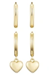Adornia Set Of 2 Hoop Earrings