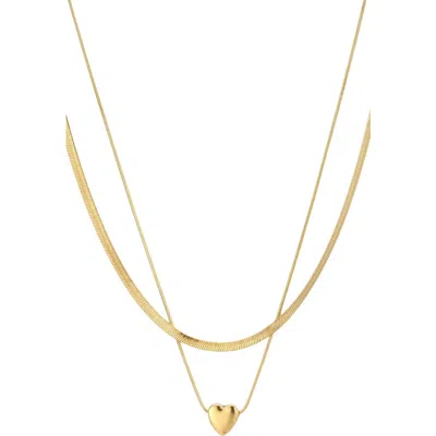 Adornia Set Of 2 Necklaces In Gold