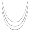 Adornia Set Of 3 Assorted Chain Necklaces In Silver