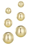 Adornia Set Of 3 Ball Stud Earrings