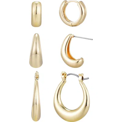 Adornia Set Of 3 Hoop Earrings