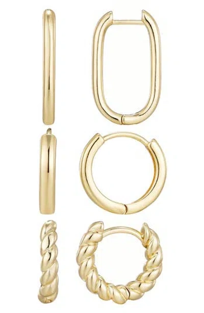 Adornia Set Of 3 Hoop Earrings