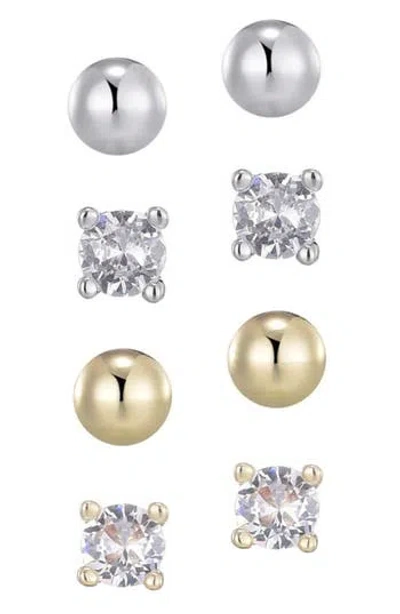 Adornia Set Of 4 Assorted Stud Earrings
