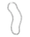 Adornia Silver 10" 8mm Crystal Curb Chain Anklet In Gold