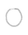 Adornia Silver Plated 8mm Crystal Curb Chain Bracelet In Gold