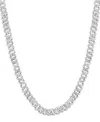 Adornia Silver 8mm Crystal Curb Chain Necklace In Silver