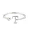 Adornia Silver Adjustable Cz Initial Ring In Silver