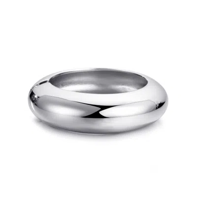 Adornia Silver Chunky Dome Bangle