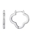 Adornia Silver Clover Hoop Earrings In Silver