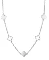 Adornia Silver Clover Station Necklace In Silver