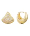 Adornia Cubic Zirconia Purse Hoop Earrings In Gold